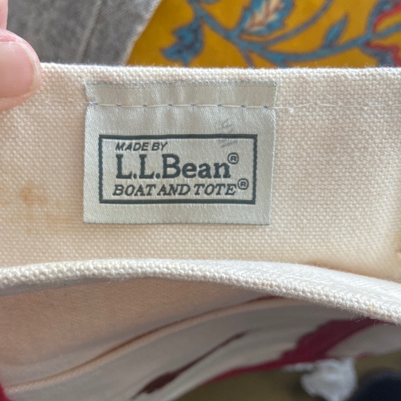 L.L. Bean Cream and Red Boat And Tote with Embroidered Dachshund - Picture 7 of 7